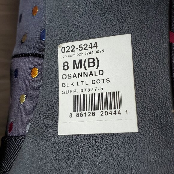 K9 Rocket Dog Black Polka Dot Satin Toe Bow Pumps SZ 8 - Picture 10 of 12